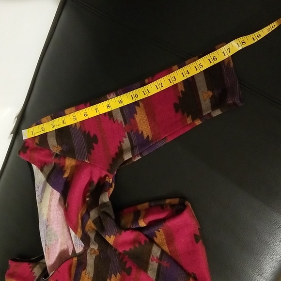 Anthropologie Everly Aztec Knit Bodycon Dress / Sz S / Red, purple - Picture 15 of 17